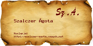 Szalczer Ágota névjegykártya